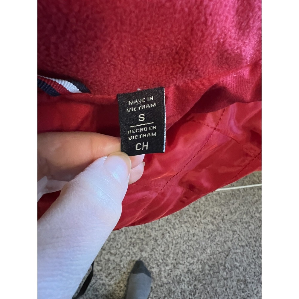Tommy Hilfiger Womens All Weather System Hooded Jacket Red‎ /Navy Sz S1306142 - Picture 11 of 12